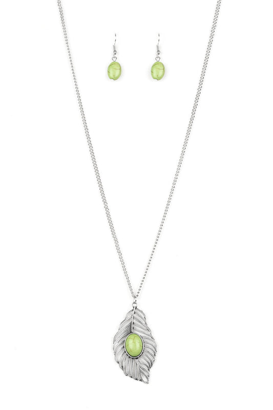 Paparazzi Necklaces - Flight Path - Green