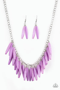 Paparazzi necklace - Full Of Flavor - Purple