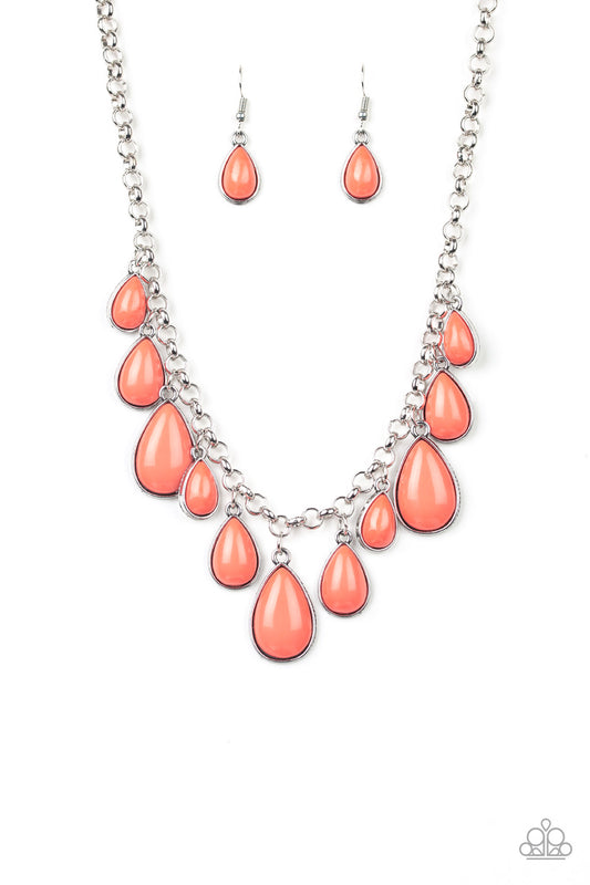 Paparazzi Necklaces - Jaw-Dropping-Diva - Orange