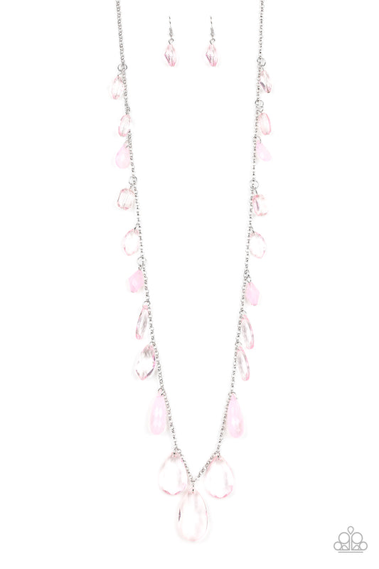 Paparazzi Necklaces - Glow and Steady Wins The Race - Pink