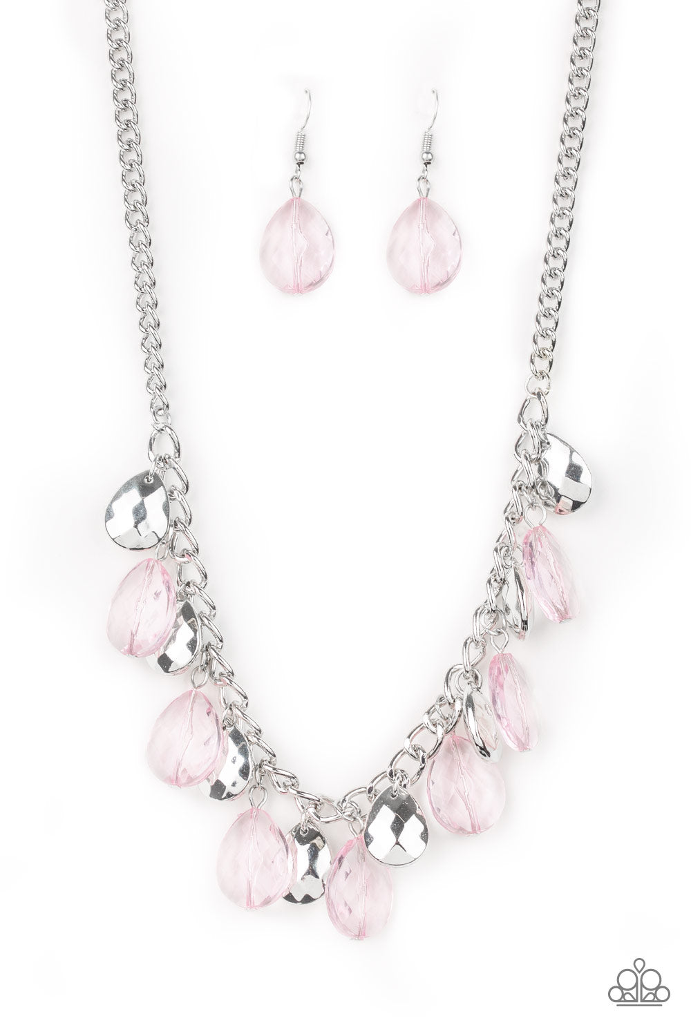 Paparazzi necklace - No Tears Left To Cry - Pink