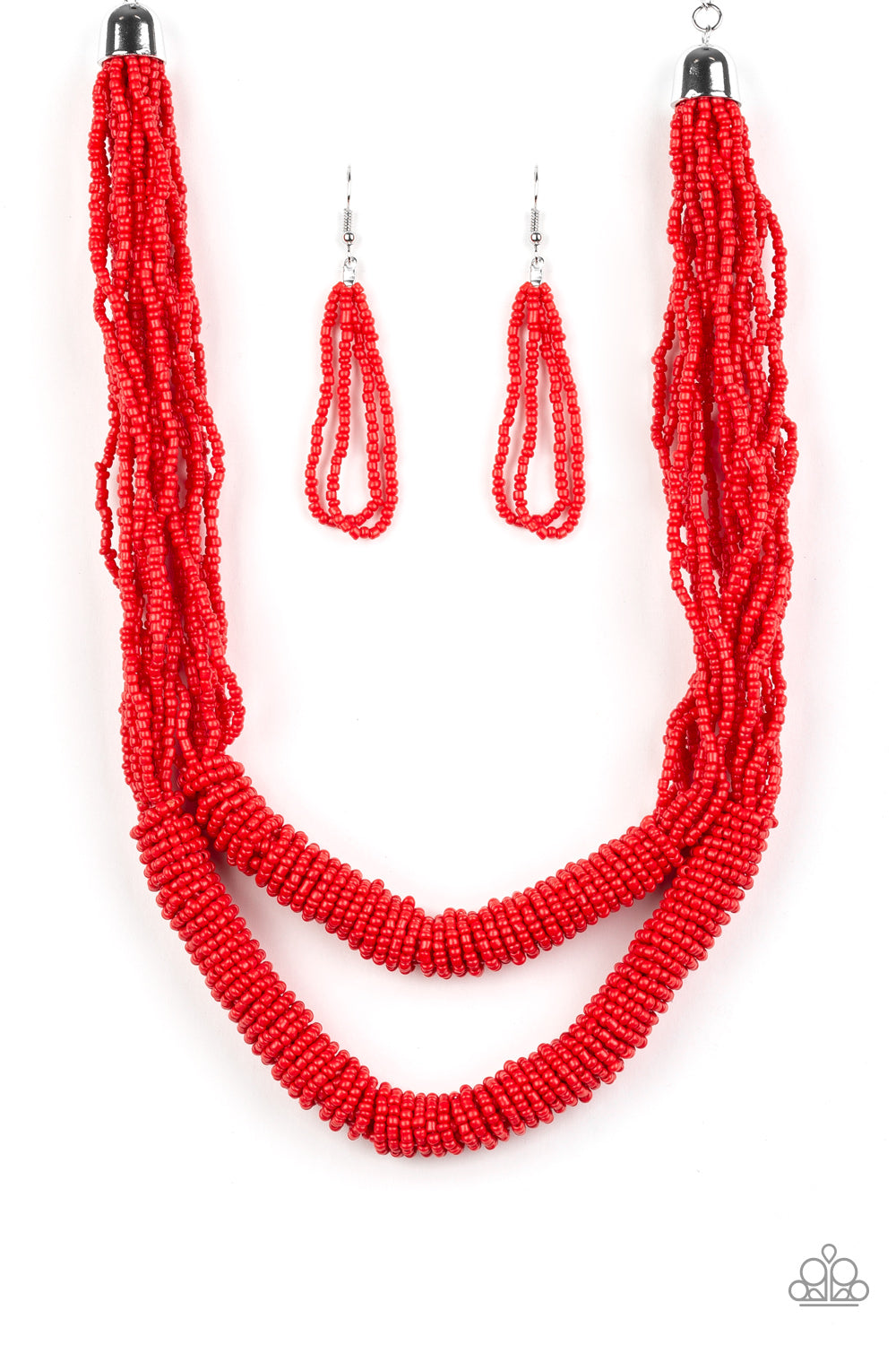 Paparazzi necklace - Right As RAINFOREST - Red