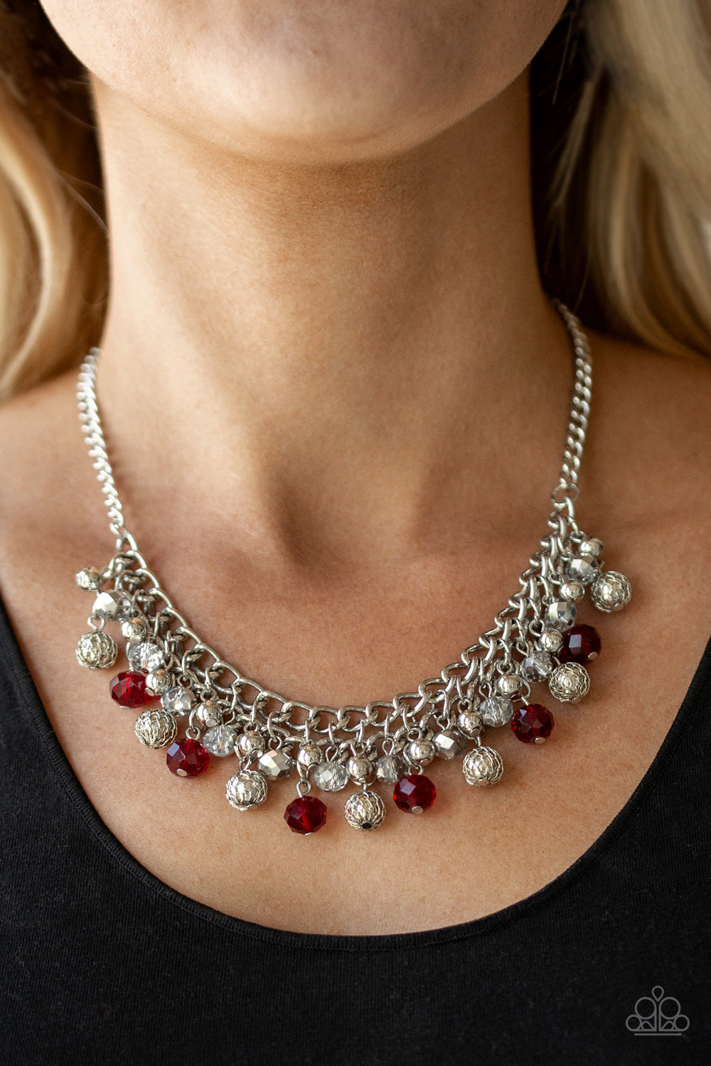 Paparazzi necklace - Party Spree - Red