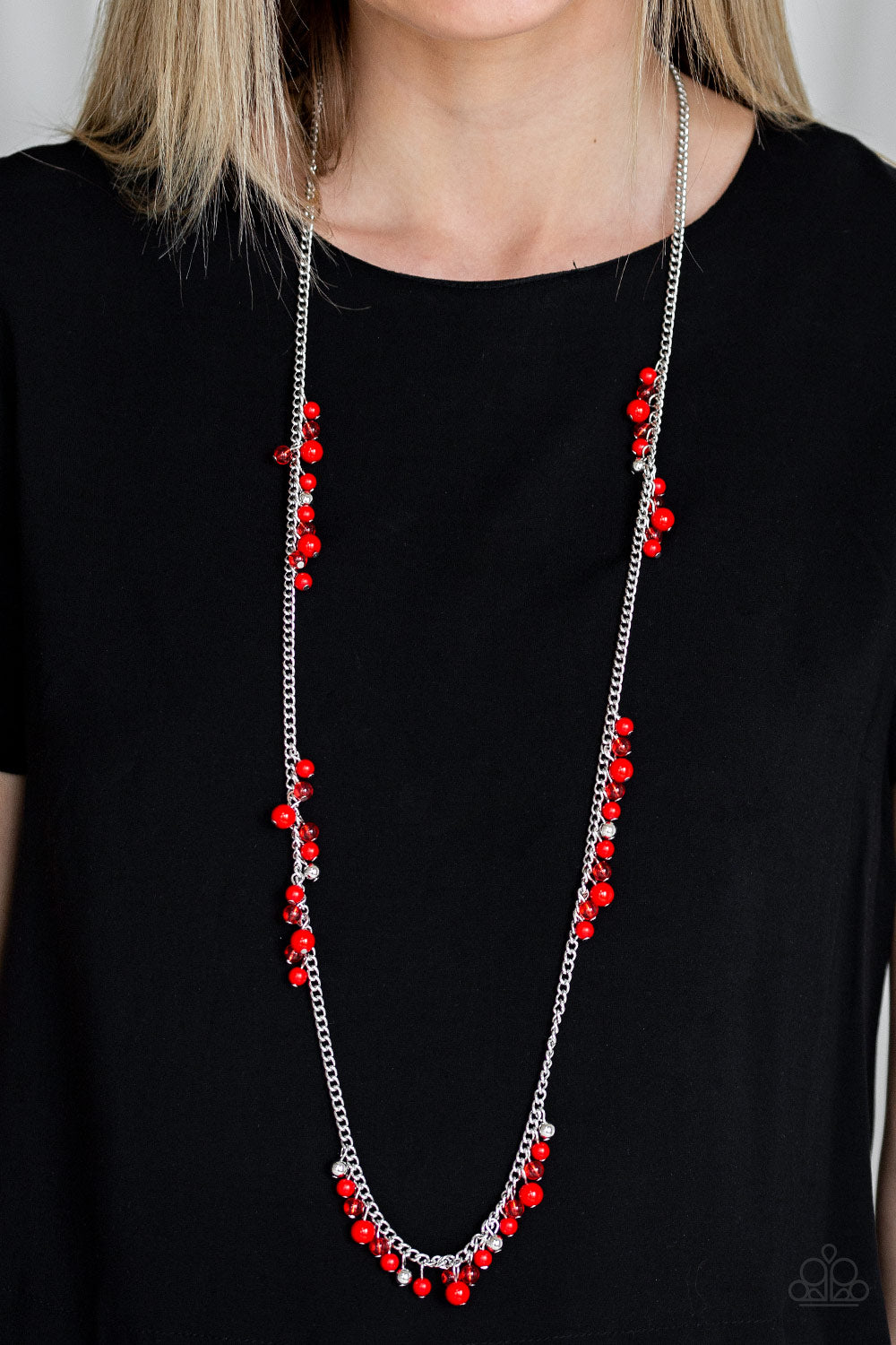Paparazzi necklace - Miami Mojito - Red