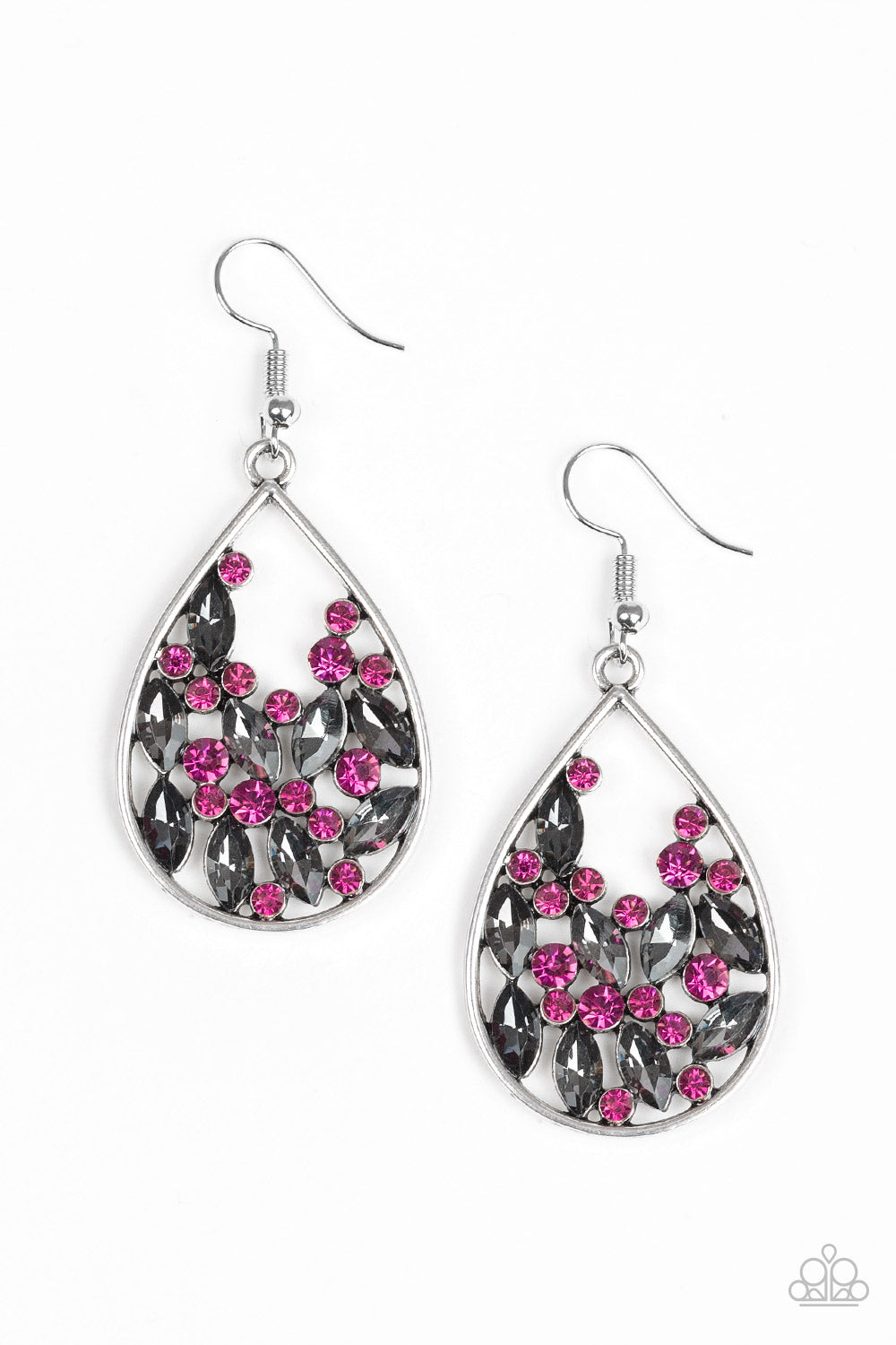 Paparazzi Earrings - Cash or Crystal? - Pink