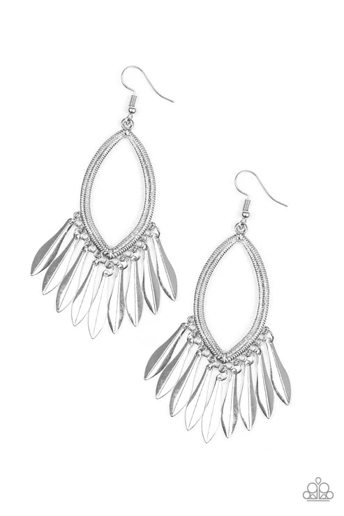 Paparazzi Earrings - My Flair Lady - Silver