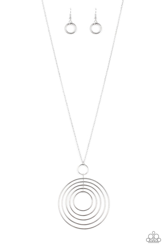 Paparazzi Necklaces - Running Circles In My Mind - Silver