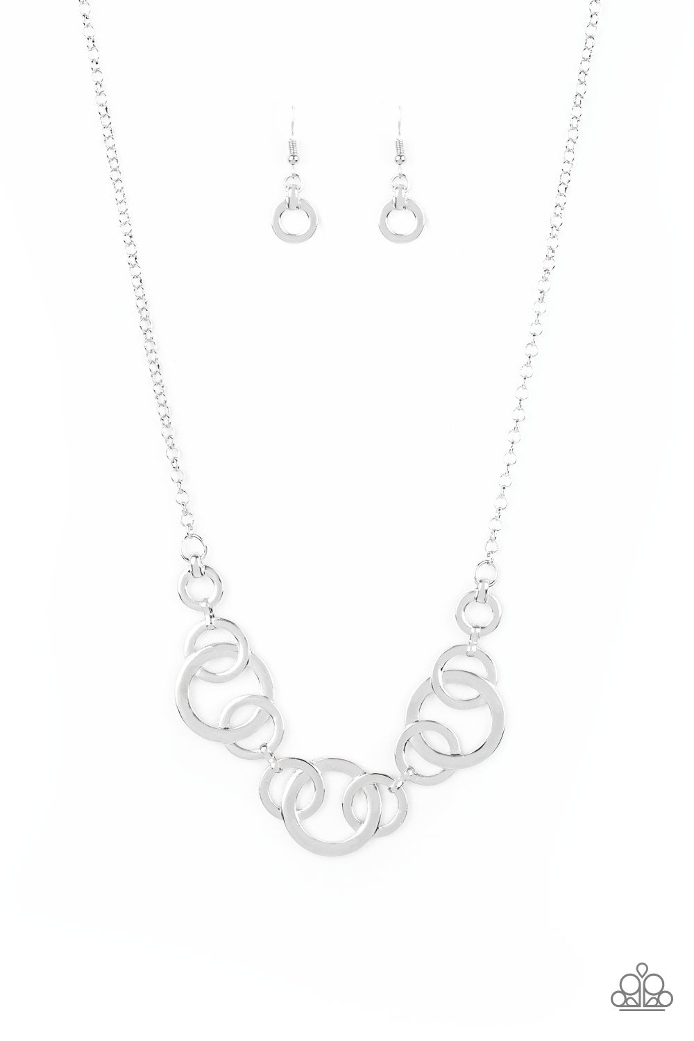 Paparazzi Necklaces - Going In Circles - Silver