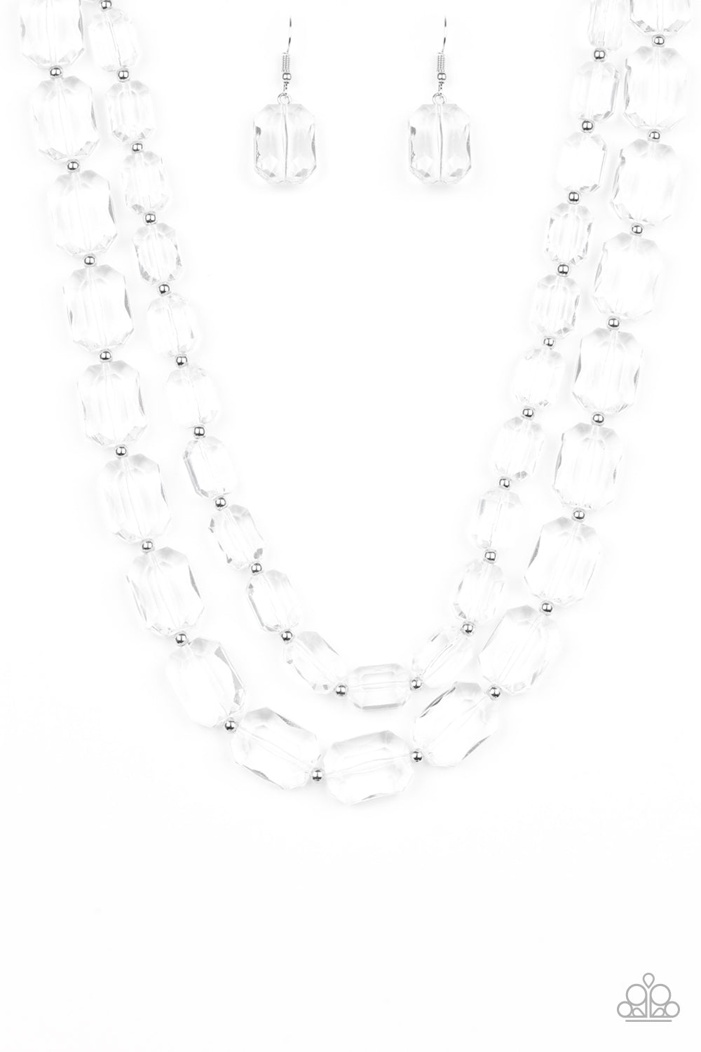 Paparazzi Necklaces - Ice Bank - White