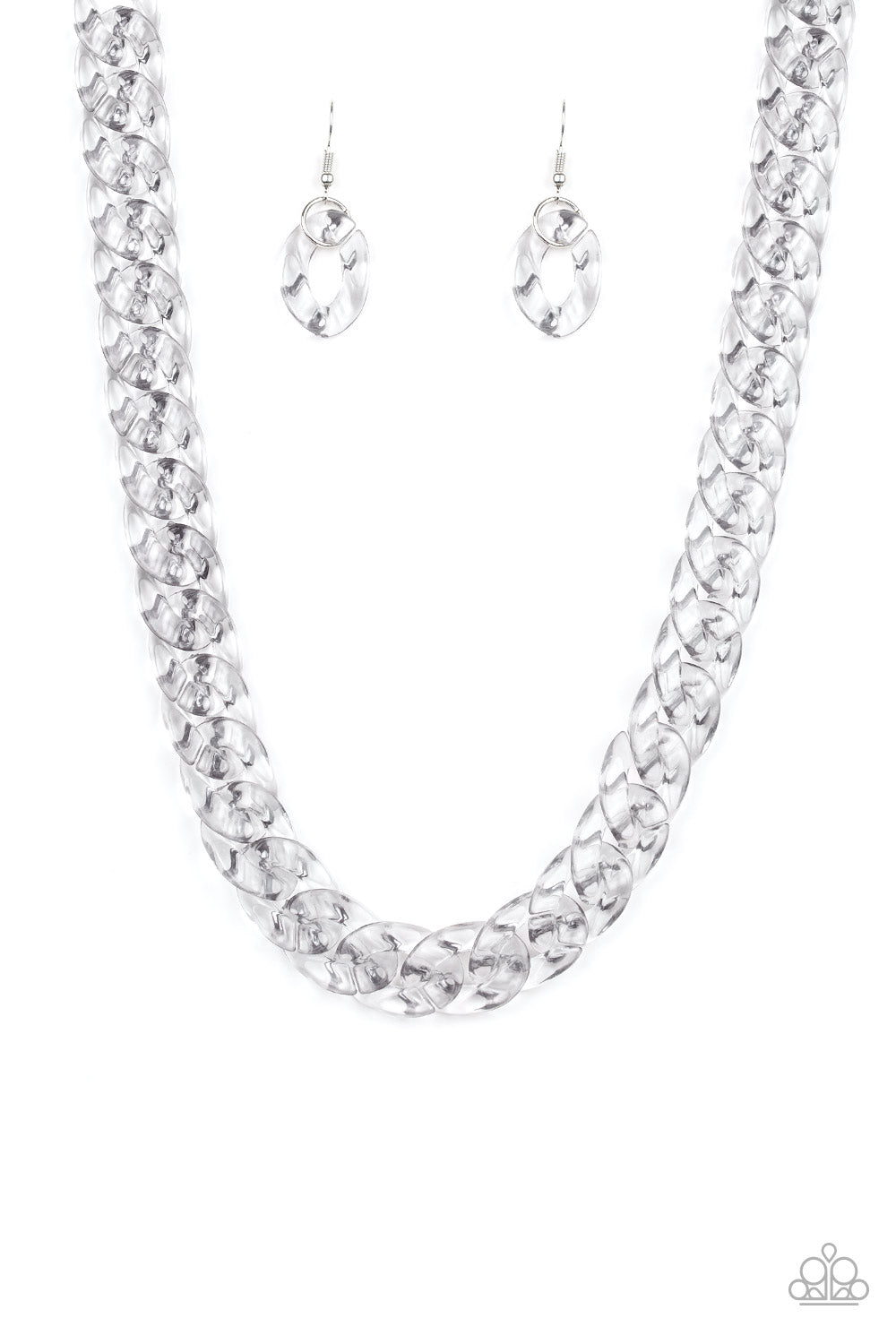 Paparazzi necklace - Put It On Ice - Silver