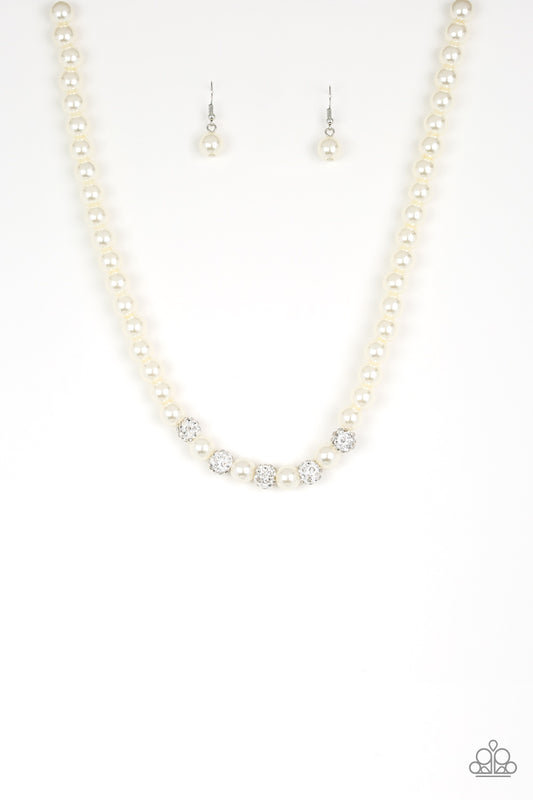 Paparazzi Necklaces - Posh Boss - White