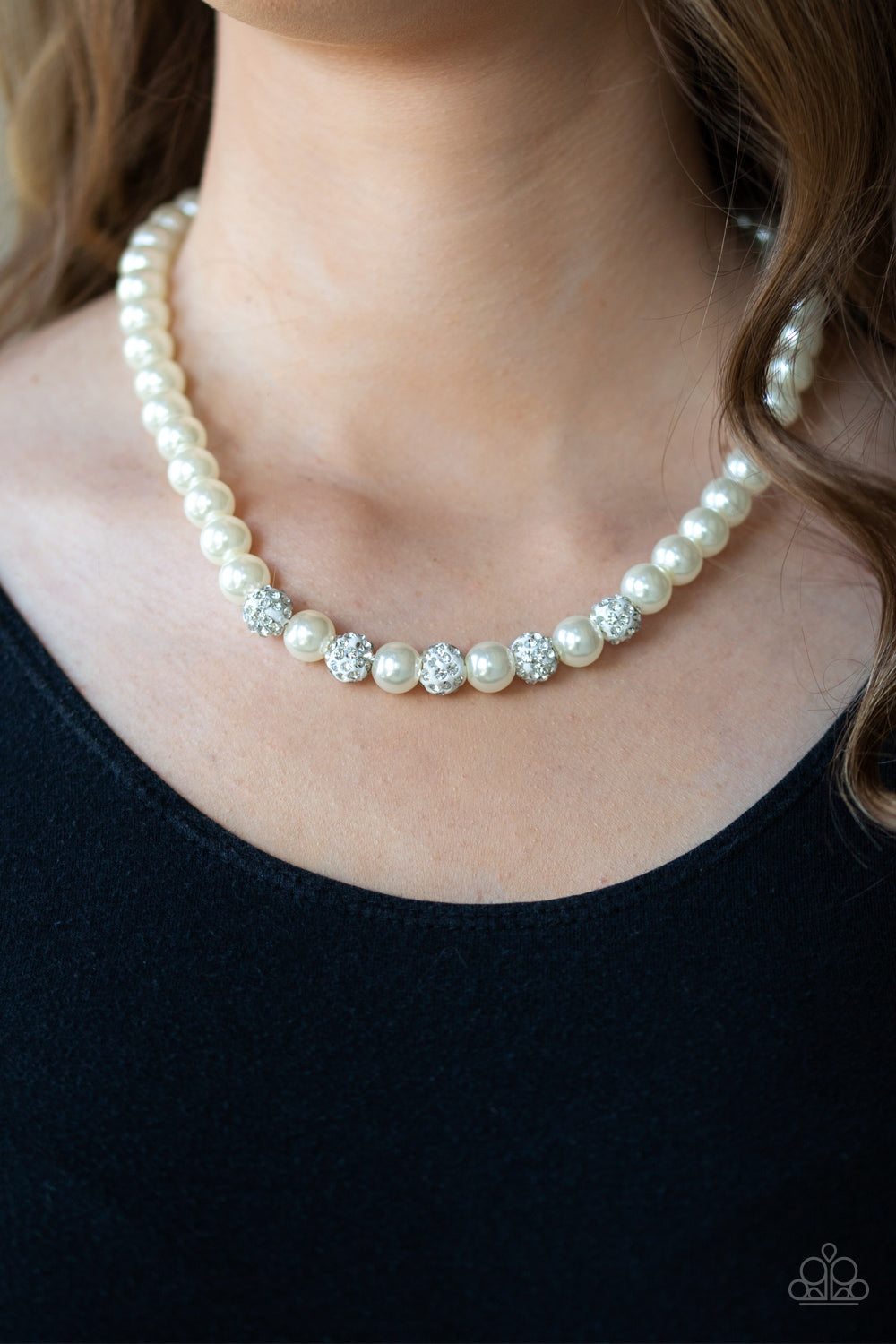 Paparazzi Necklaces - Posh Boss - White
