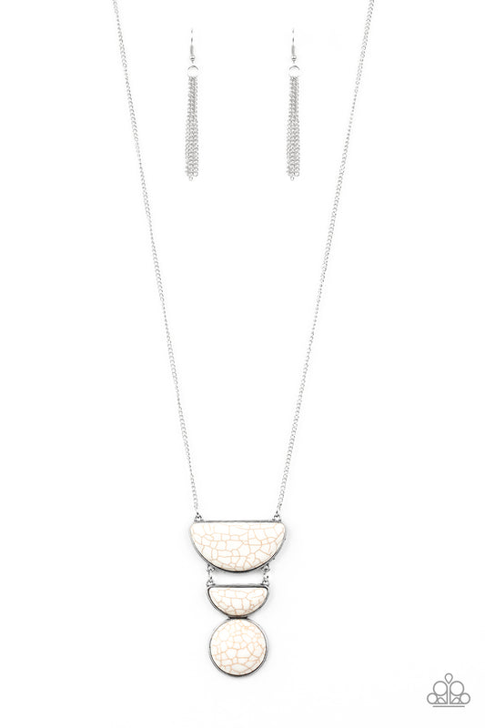 Paparazzi Necklaces - Desert Mason - White