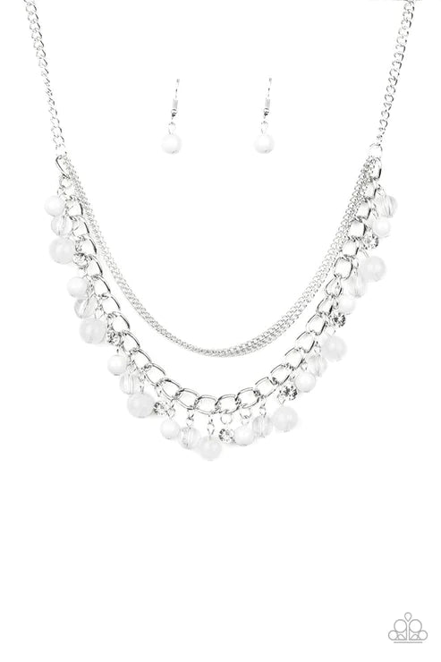 Paparazzi Necklaces - Wait and Sea - White