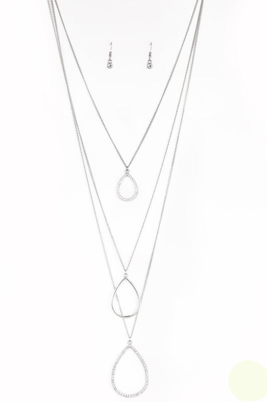 Paparazzi Necklaces - Make the World Sparkle - White