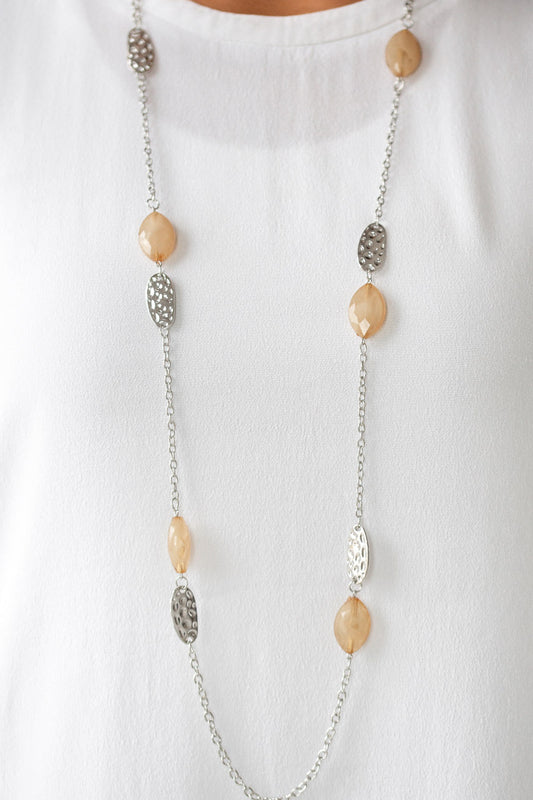 Paparazzi Necklaces - Beachfront Beauty - Brown