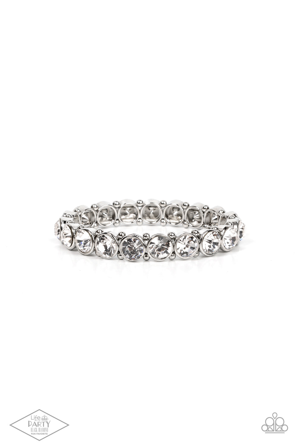 Paparazzi Bracelets - Sugar-Coated Sparkle - White