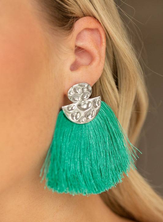 Paparazzi Earrings - Make Some PLUME - Green