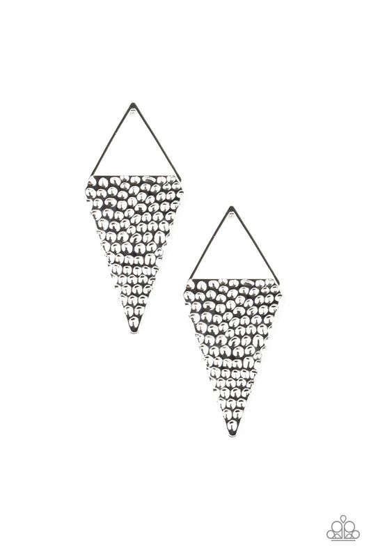 Paparazzi Earrings - Have A Bite - Silver