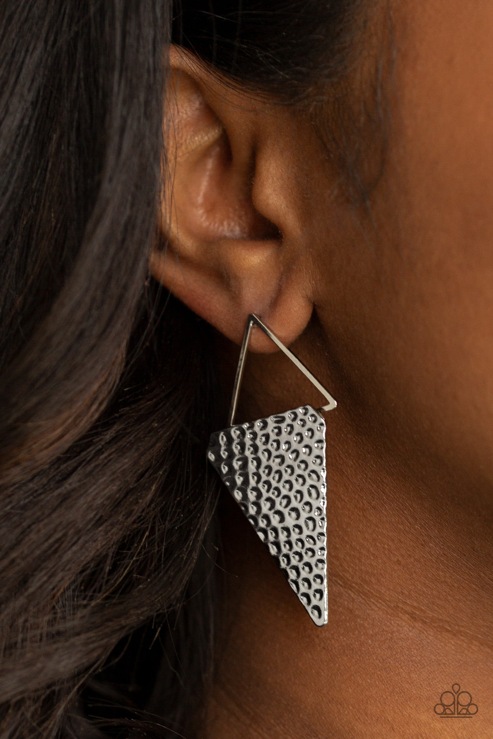 Paparazzi Earrings - Have A Bite - Silver