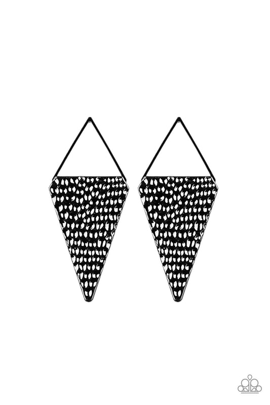 Paparazzi Earrings - Have A Bite - Black