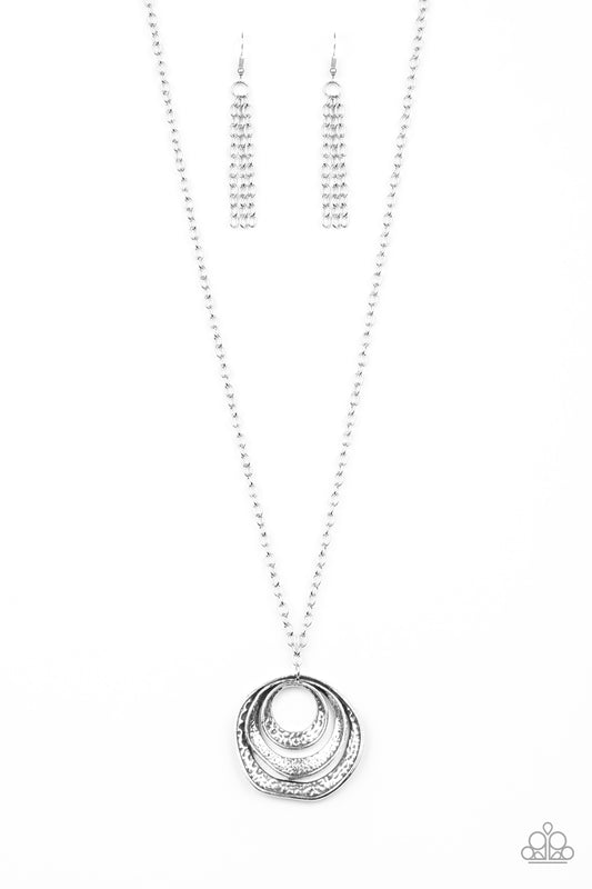 Paparazzi Necklaces - Breaking Pattern - Silver