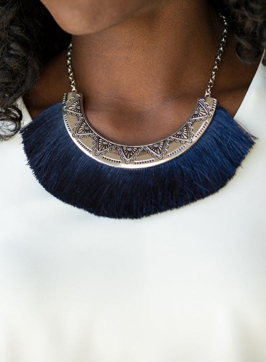 Paparazzi Necklaces - Might and MANE - Blue