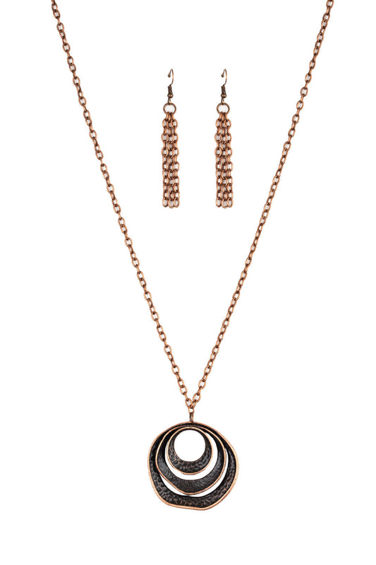 Paparazzi Necklaces - Breaking Pattern - Copper