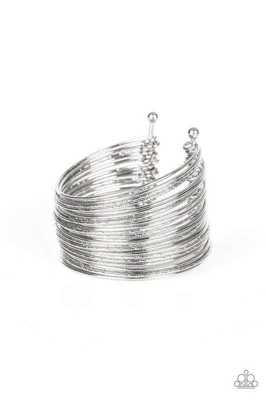 Paparazzi Bracelets - Stacked To The Max - Silver