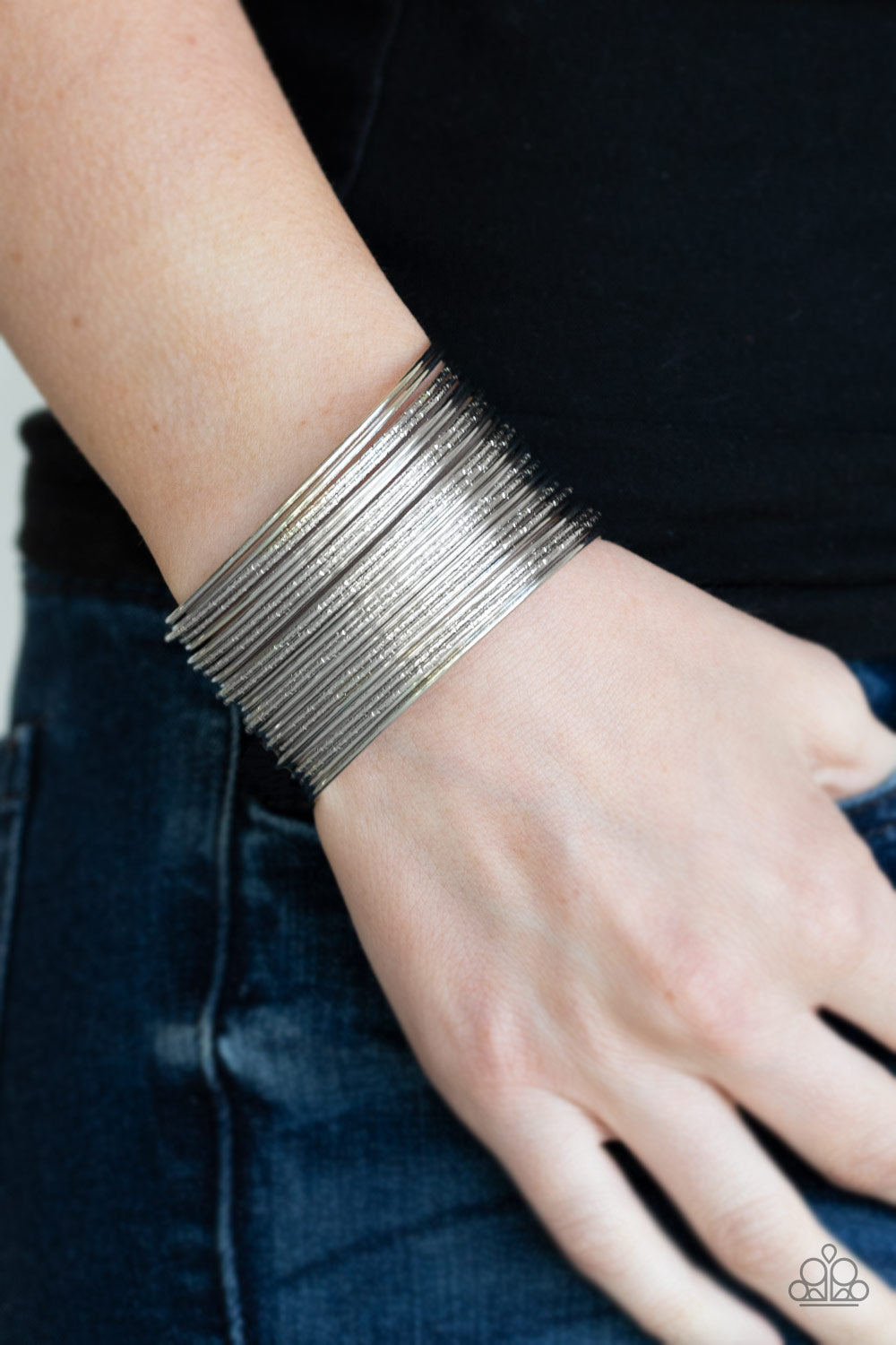 Paparazzi Bracelets - Stacked To The Max - Silver