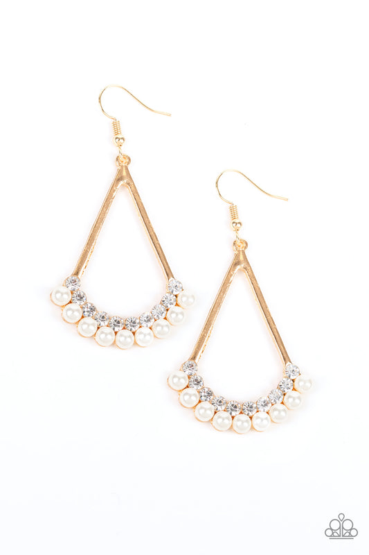 Paparazzi Earrings - Top to Bottom - Gold