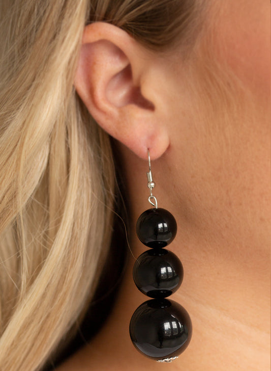 Paparazzi Earrings - Material World - Black