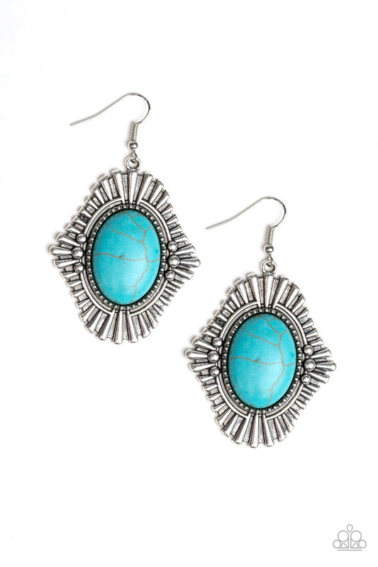 Paparazzi Earrings - Easy As PIONEER - Blue