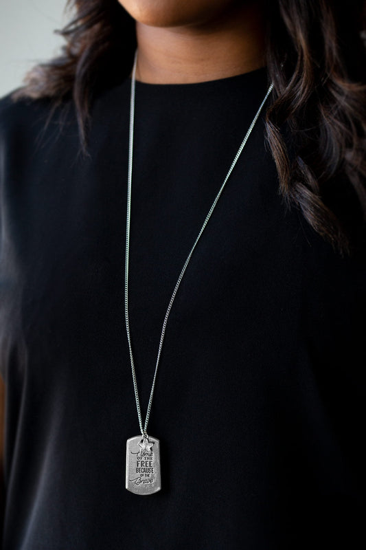 Paparazzi Necklaces - Home Of The Free - White