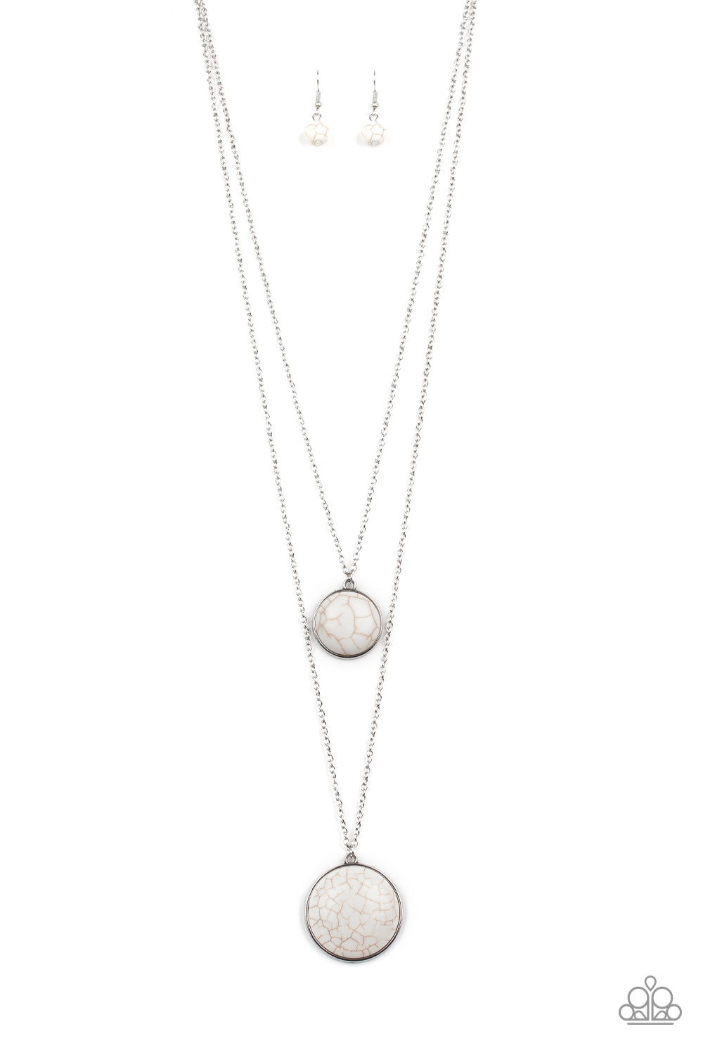Paparazzi Necklaces - Desert Medallions - White