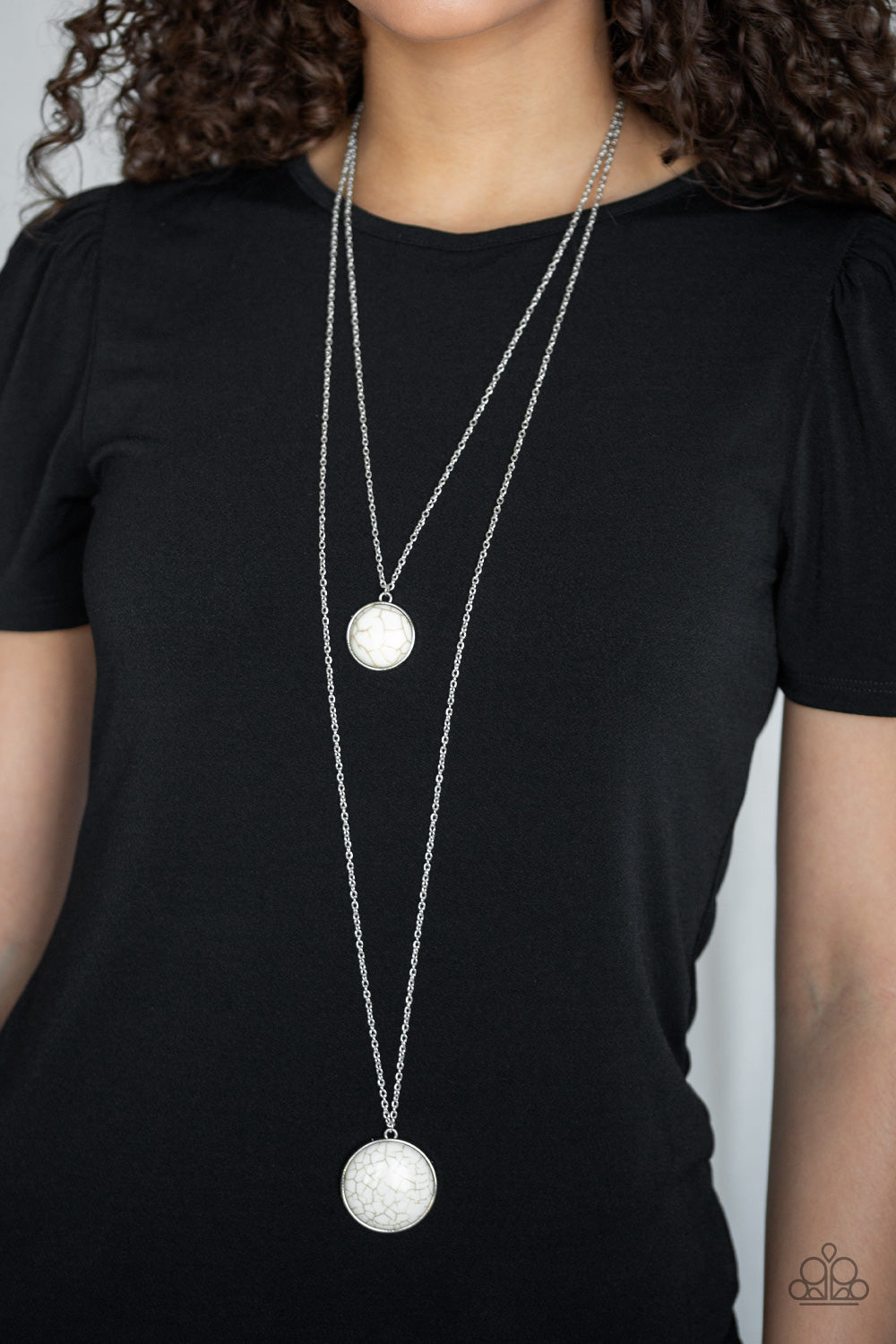 Paparazzi Necklaces - Desert Medallions - White