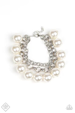 Paparazzi Bracelets - Word on Wall Street - White