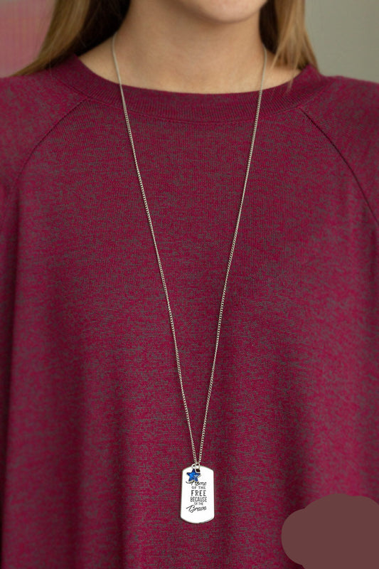 Paparazzi Necklaces - Home Of The Free - Blue