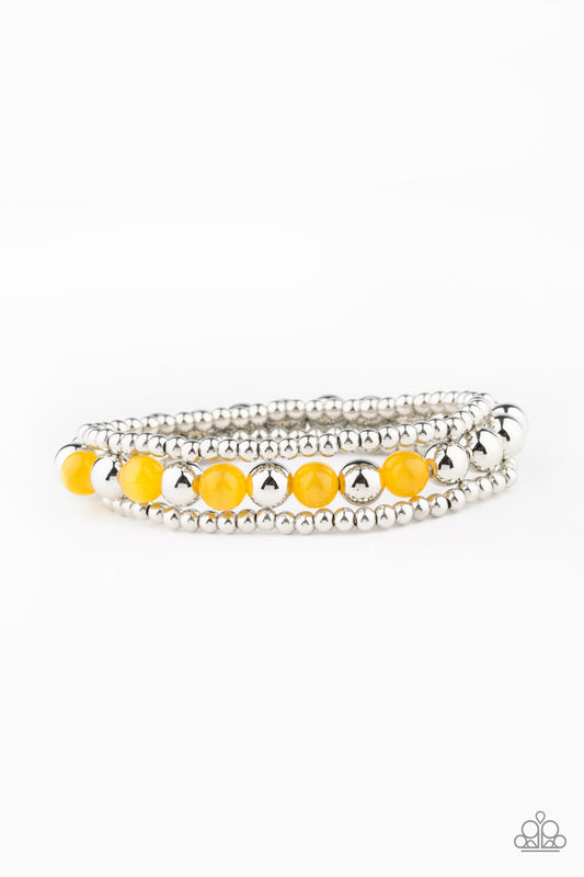 Paparazzi Bracelets - Go With The GLOW - Yellow