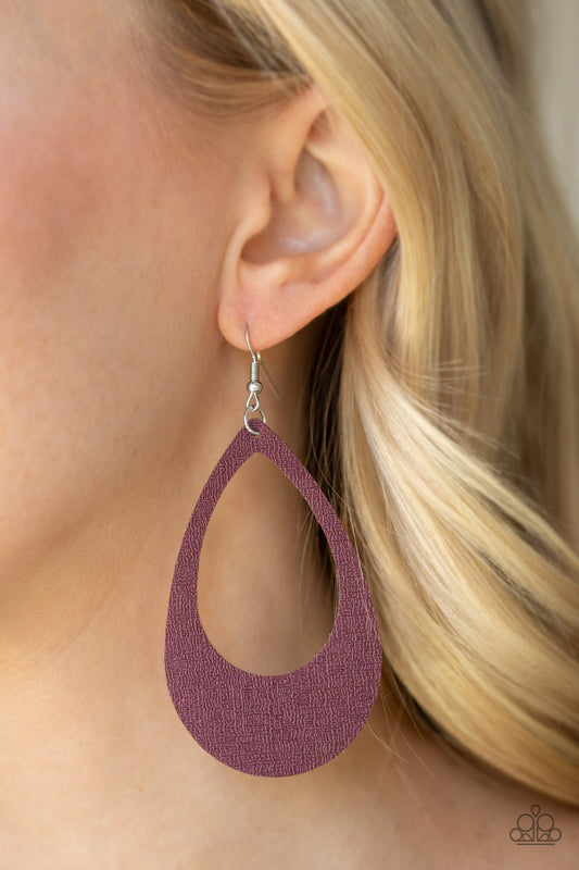 Paparazzi Earrings - What a Natural - Purple