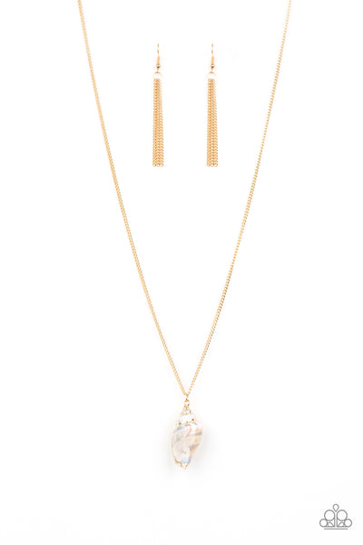 Paparazzi necklace - Breaking Out Of My Shell - Gold