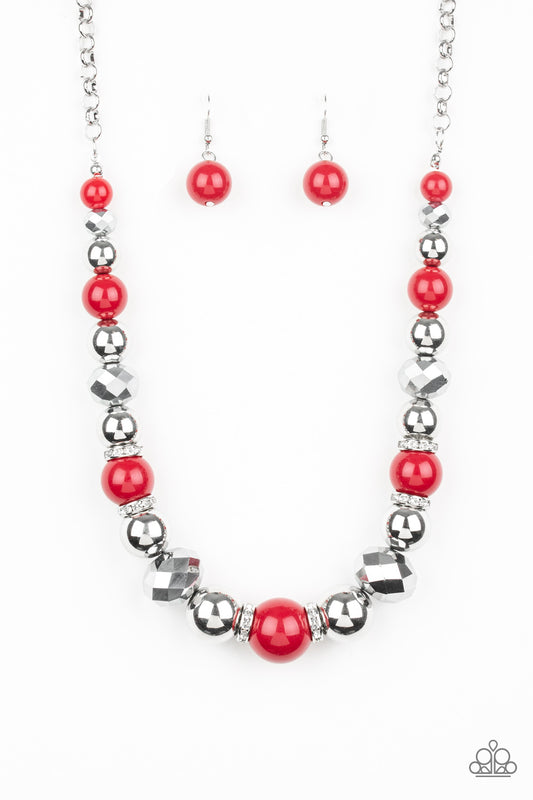 Paparazzi Necklaces - Weekend Party - Red