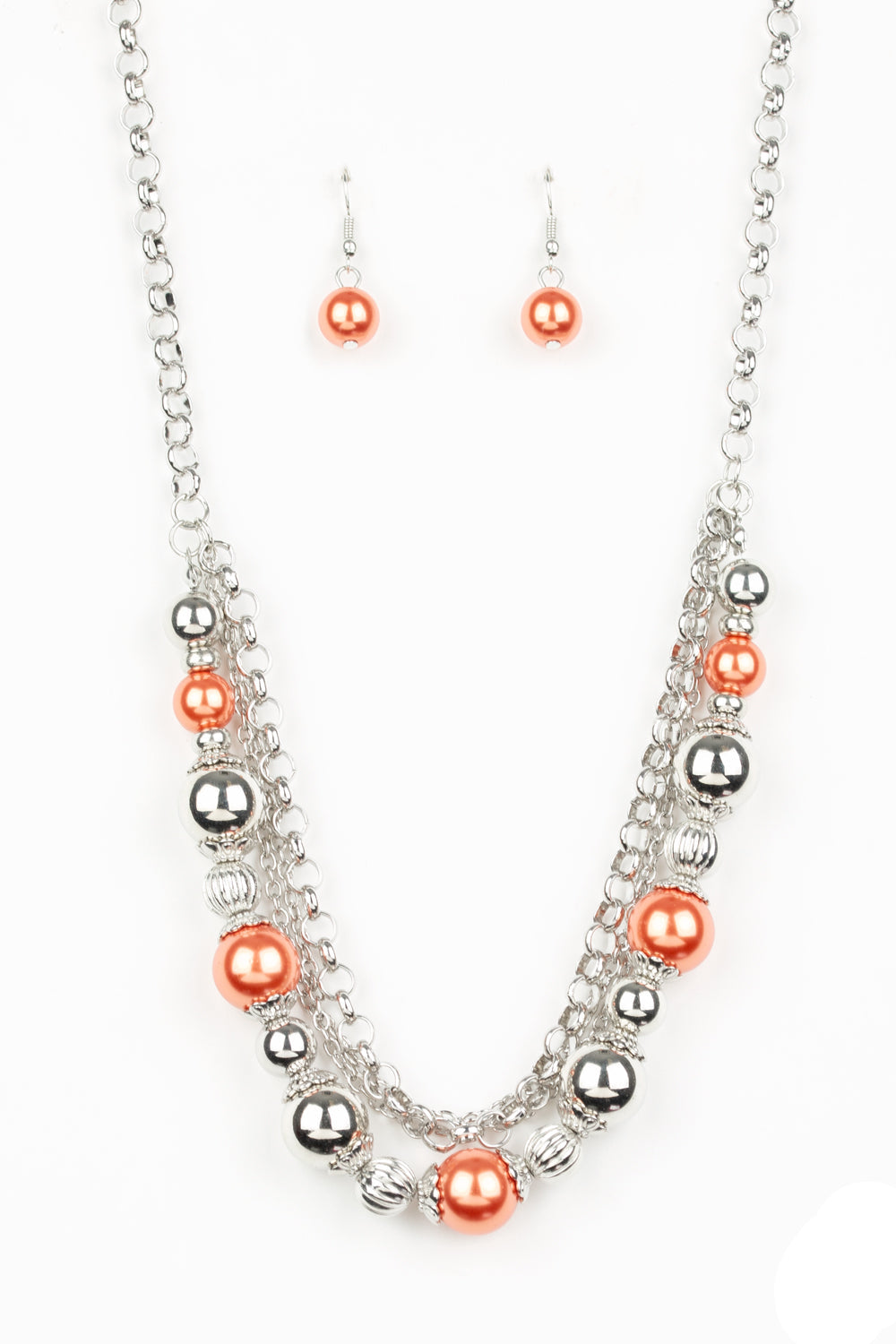Paparazzi Necklaces - 5th Avenue Romance - Orange