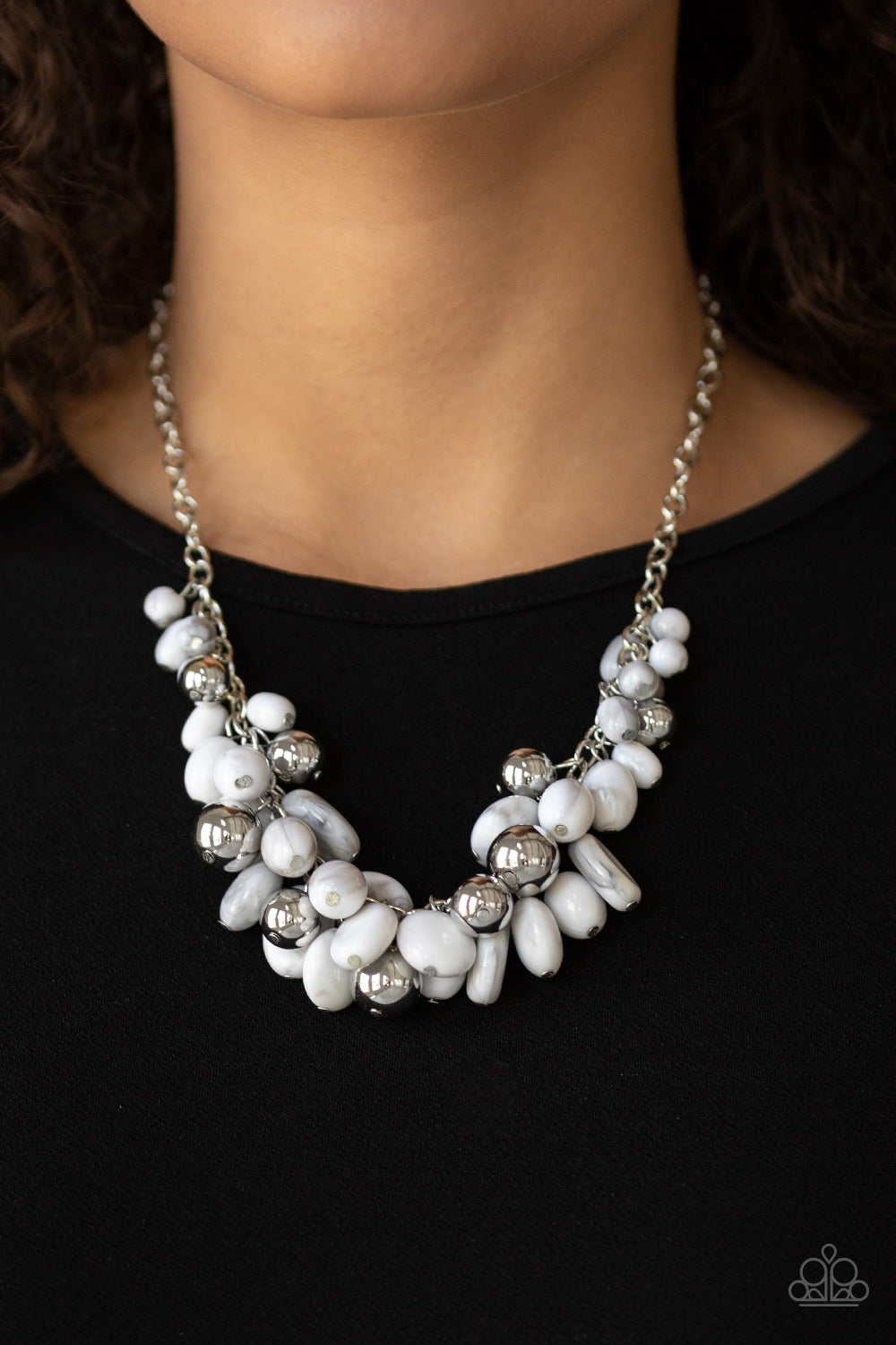 Paparazzi Necklaces - Full Out Fringe - White