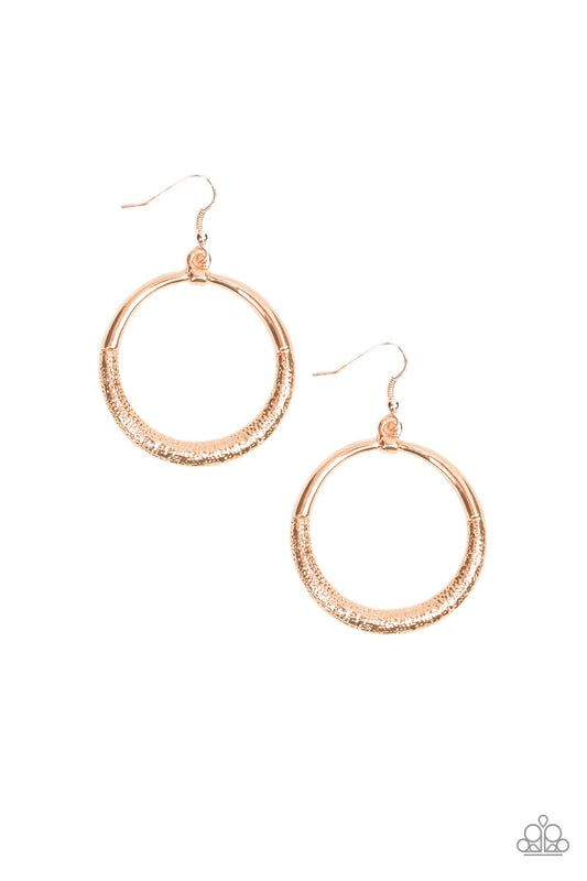 Paparazzi earrings - Modern Shimmer - Rose Gold