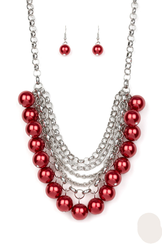 Paparazzi Necklaces - One-Way WALL STREET - Red