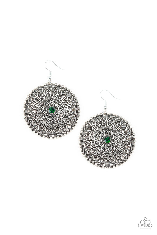 Paparazzi Earrings - WHEEL and Grace - Green