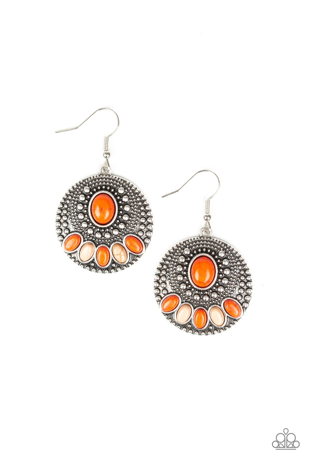 Paparazzi Earrings - Sandstone Paradise - Orange