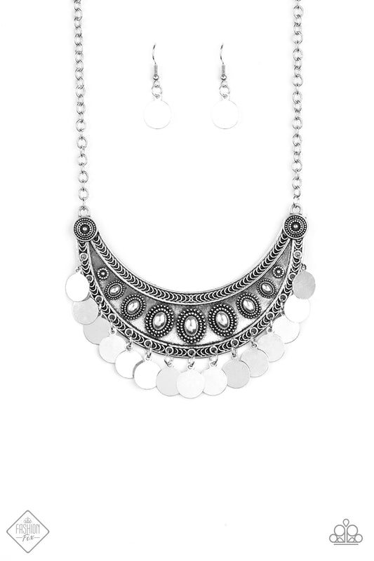 Paparazzi Necklaces - CHIME's UP silver