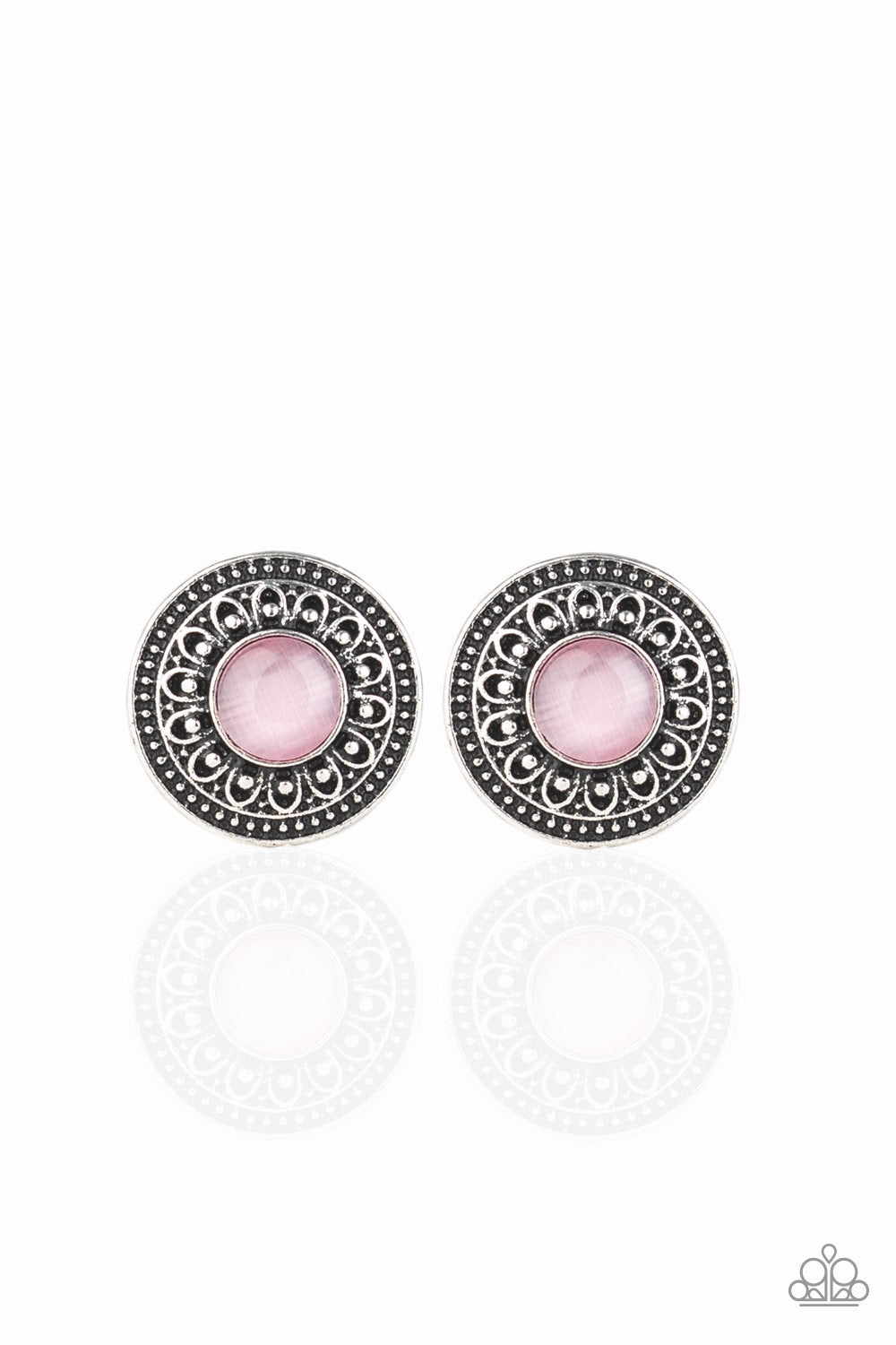 Paparazzi Earrings - Fine Flora - Pink